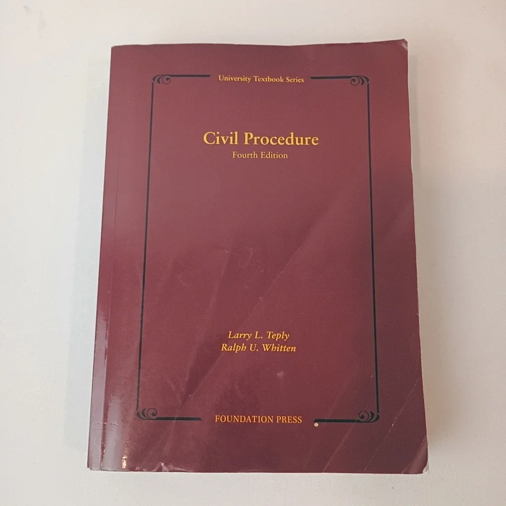 Civil Procedure 4th Edition University Textbook Series Foundation Press Paperbac
